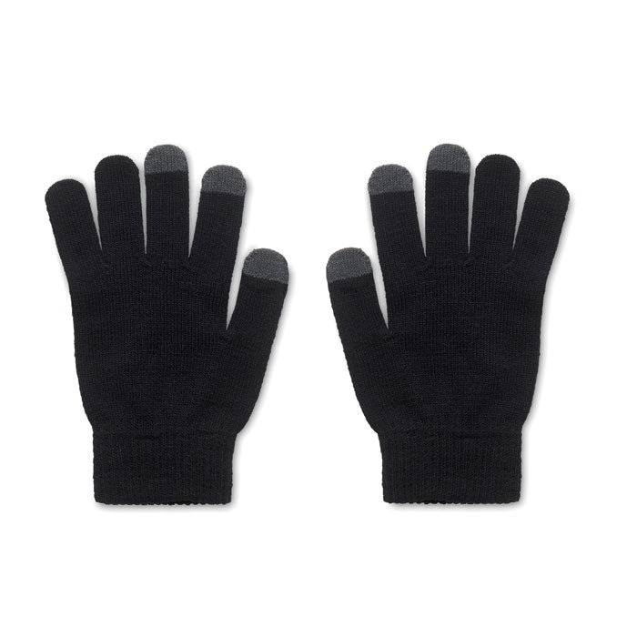Branded RPET Tactile Gloves with Cork Label without branding