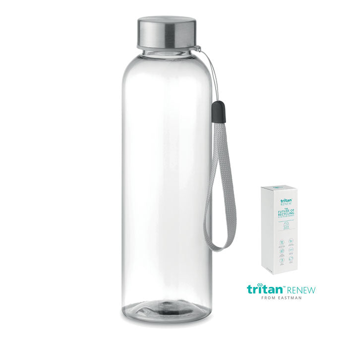 Branded Tritan Renew™ Bottle with Steel Lid - 500ml in White
