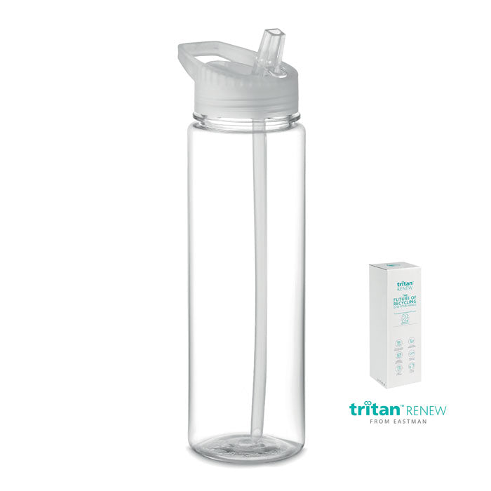 Branded Tritan Renew™ Bottle with Foldable Mouthpiece in White