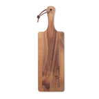 Branded Acacia Wood Serving Board with Handle and Cord