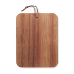 Branded Small Acacia Wood Cutting Board with Cord without branding