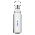 Branded RPET Bottle with Steel Cap - 600ml in White