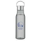 Branded RPET Bottle with Steel Cap - 600ml in Grey