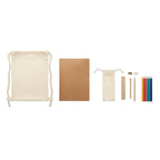 Branded Kids Drawing and Stationery Set in Drawstring Bag without branding