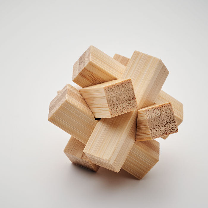 Branded Bamboo Star Brain Teaser without branding