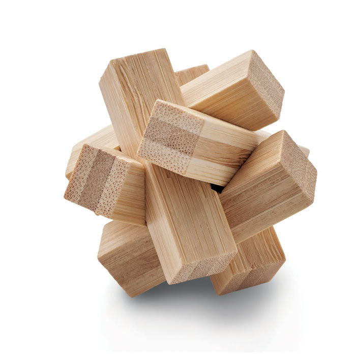 Branded Bamboo Star Brain Teaser without branding