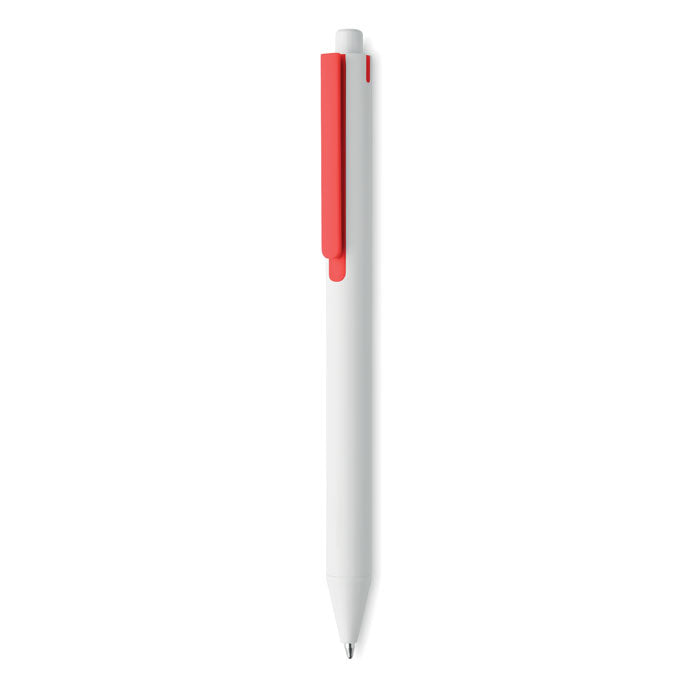 Branded Recycled ABS Push Button Pen in Red