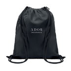 Branded Large Drawstring Bag 300D RPET in Black