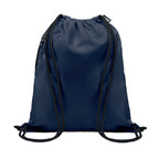 Branded Large Drawstring Bag 300D RPET in Blue