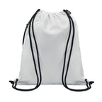 Branded Large Drawstring Bag 300D RPET in White