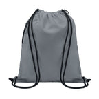 Branded Large Drawstring Bag 300D RPET in Grey