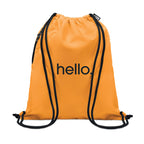 Branded Large Drawstring Bag 300D RPET in Orange