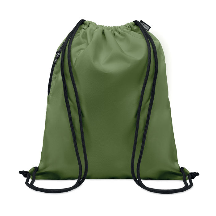 Branded Large Drawstring Bag 300D RPET in Green