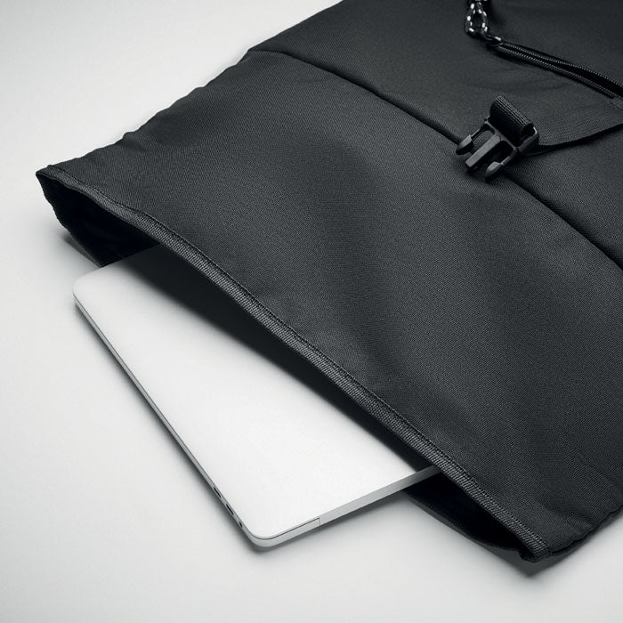 Branded 600D RPET Rolltop Backpack without branding