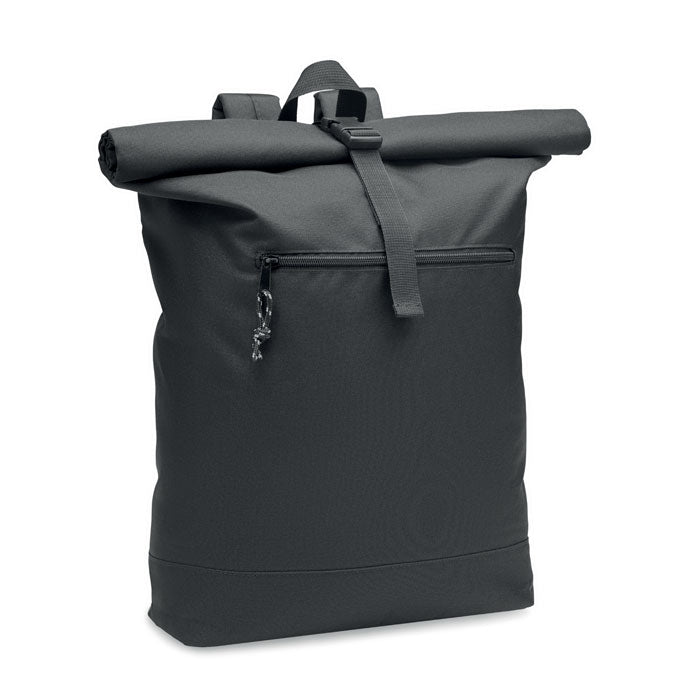 Branded 600D RPET Rolltop Backpack without branding