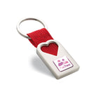 Branded Heart Metal Key Ring