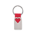 Branded Heart Metal Key Ring without branding
