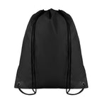 Branded 190T Polyester Drawstring Bag in Black
