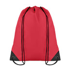 Branded 190T Polyester Drawstring Bag in Red