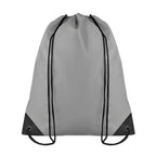 Branded 190T Polyester Drawstring Bag in Grey