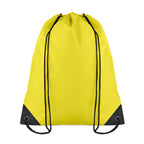 Branded 190T Polyester Drawstring Bag in Yellow