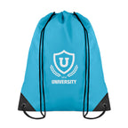 Branded 190T Polyester Drawstring Bag in Blue