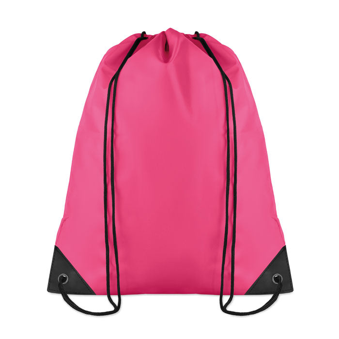 Branded 190T Polyester Drawstring Bag in Pink
