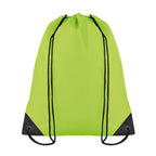 Branded 190T Polyester Drawstring Bag in Green