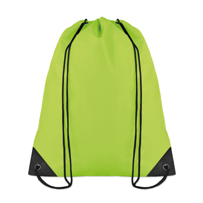 Branded 190T Polyester Drawstring Bag in Green