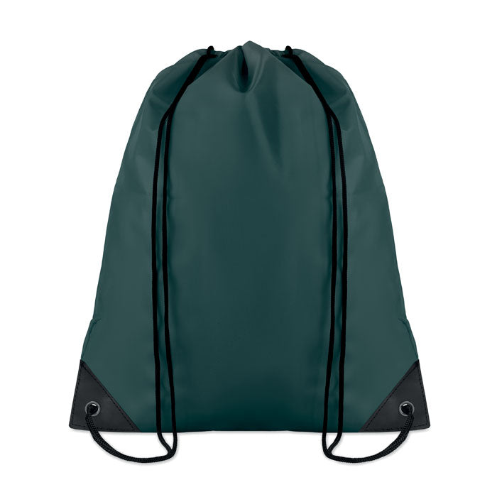 Branded 190T Polyester Drawstring Bag in Green