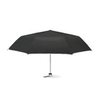 Branded 21 Inch Silver Lined Foldable Umbrella in Black