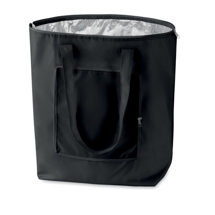 Branded Foldable Cooler Shopping Bag in Black