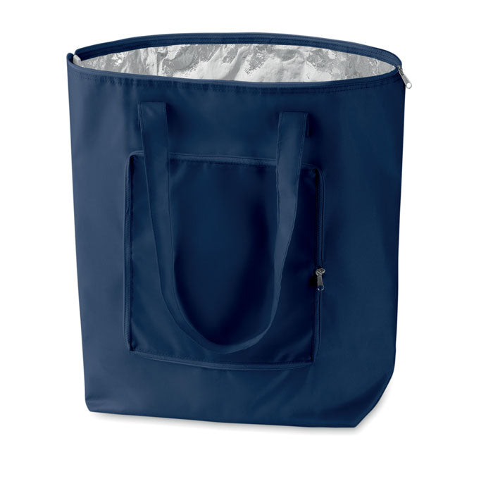 Branded Foldable Cooler Shopping Bag in Blue