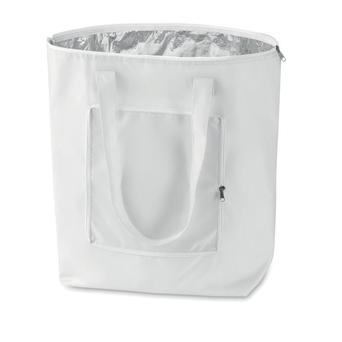Branded Foldable Cooler Shopping Bag in White