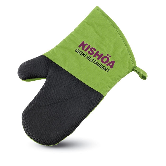 Branded Cotton Oven Glove in Green