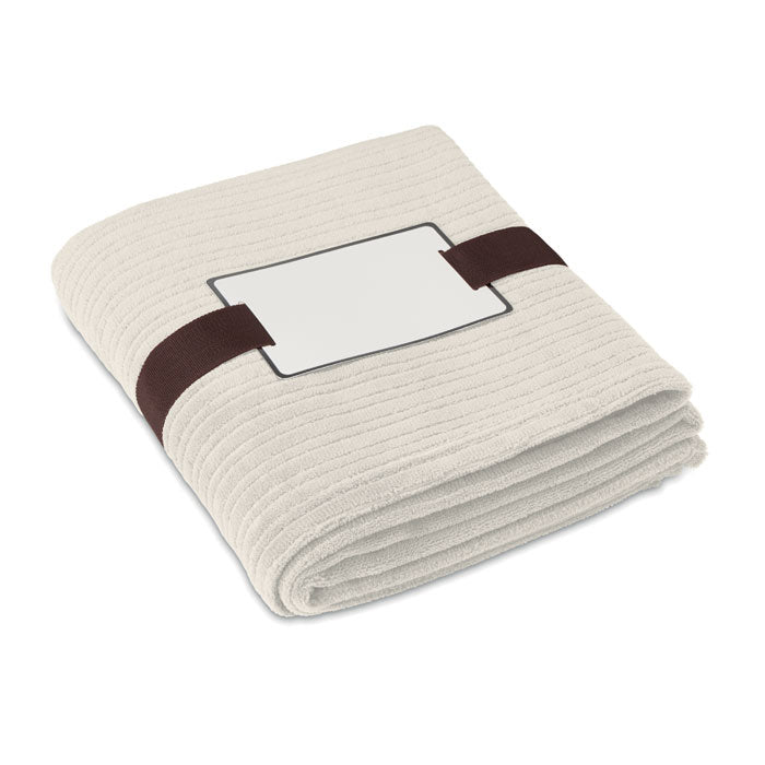 Branded Soft Fleece Blanket 240gsm in Brown
