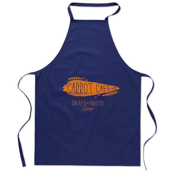 Branded Cotton Kitchen Apron 180gsm in Blue