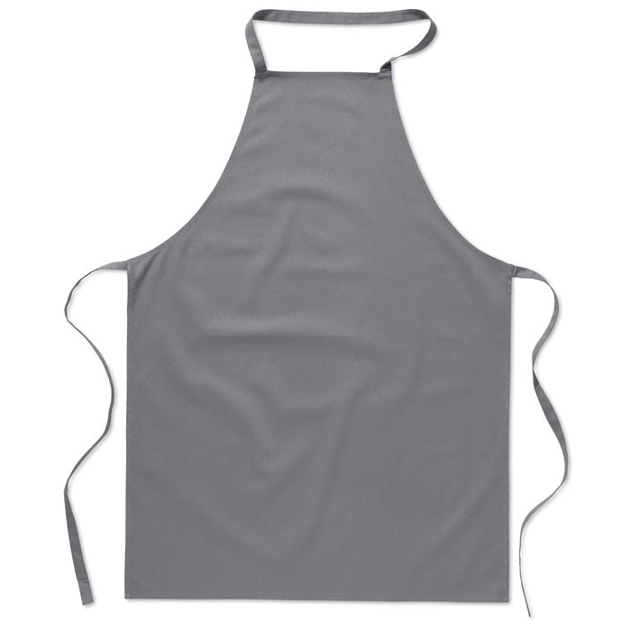 Branded Cotton Kitchen Apron 180gsm in Grey