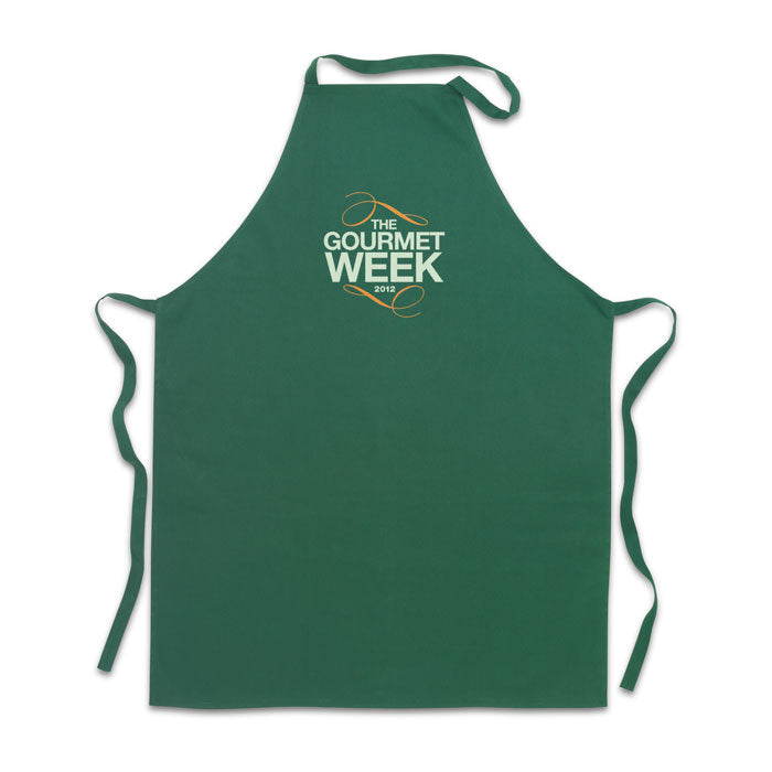 Branded Cotton Kitchen Apron 180gsm in Green