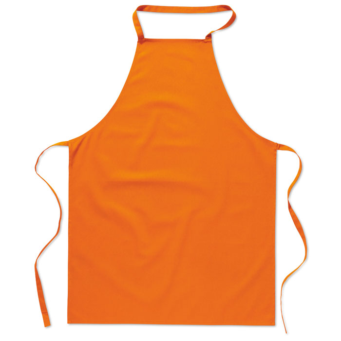 Branded Cotton Kitchen Apron 180gsm in Orange