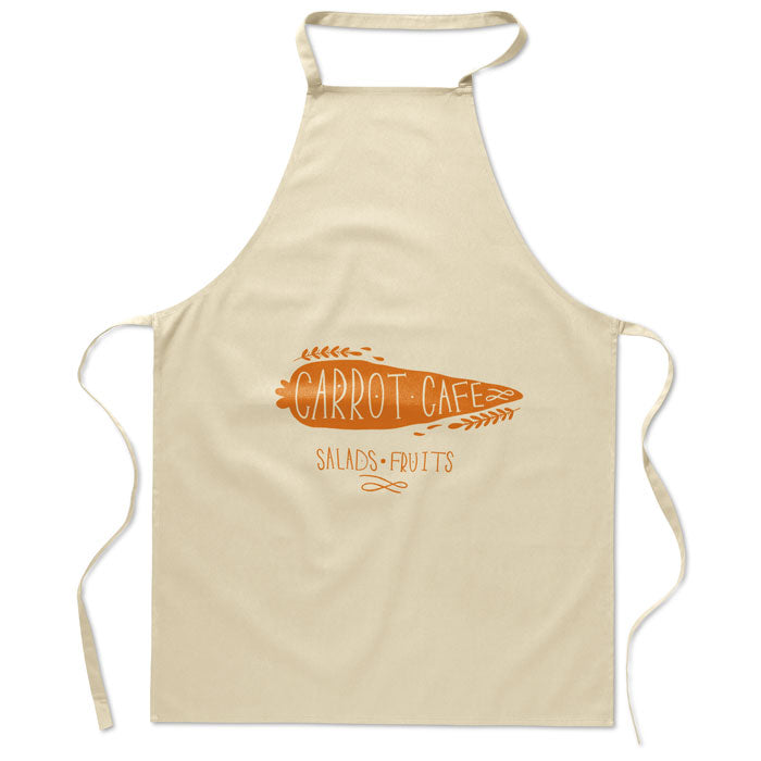 Branded Cotton Kitchen Apron 180gsm in Brown