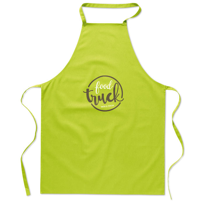 Branded Cotton Kitchen Apron 180gsm in Green