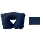 Branded Inflatable Pillow in Pouch in Blue