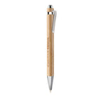 Branded Bamboo Ball Pen with Chrome Fitting