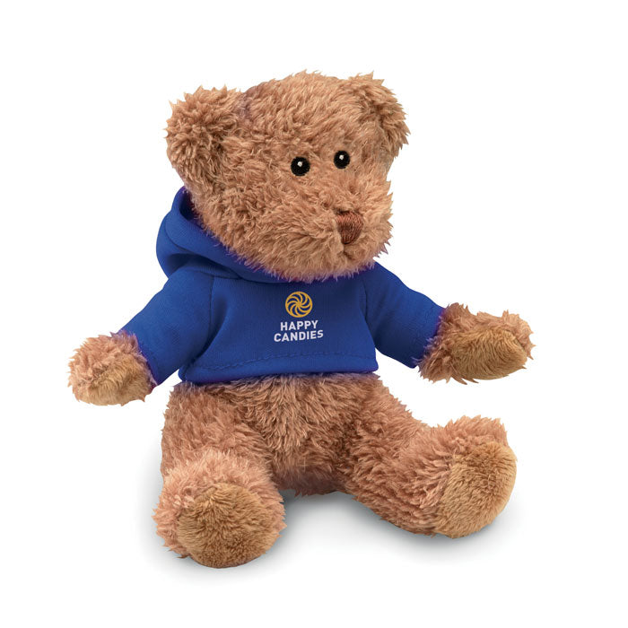 Branded Teddy Bear Plush with Hoodie in Blue