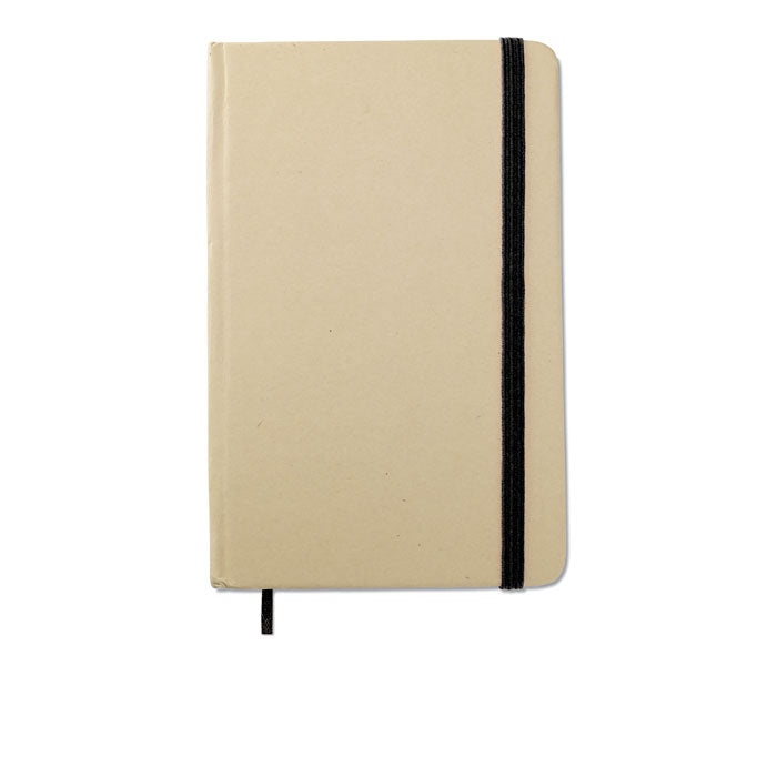 Branded A6 Plain Recycled Hard Cover Notebook in Black