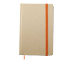 Branded A6 Plain Recycled Hard Cover Notebook in Orange
