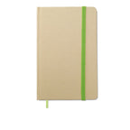 Branded A6 Plain Recycled Hard Cover Notebook in Green