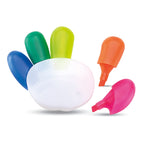 Branded 5 Colour Hand-Shaped Highlighter without branding