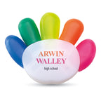 Branded 5 colour hand-shaped highlighter, printed
